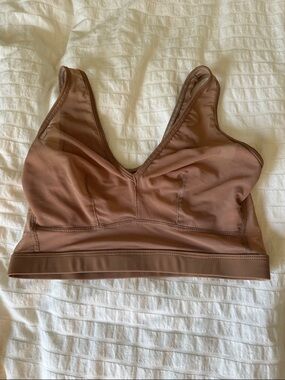 Naked Rebellion mesh V-Neck Bralette - Brown